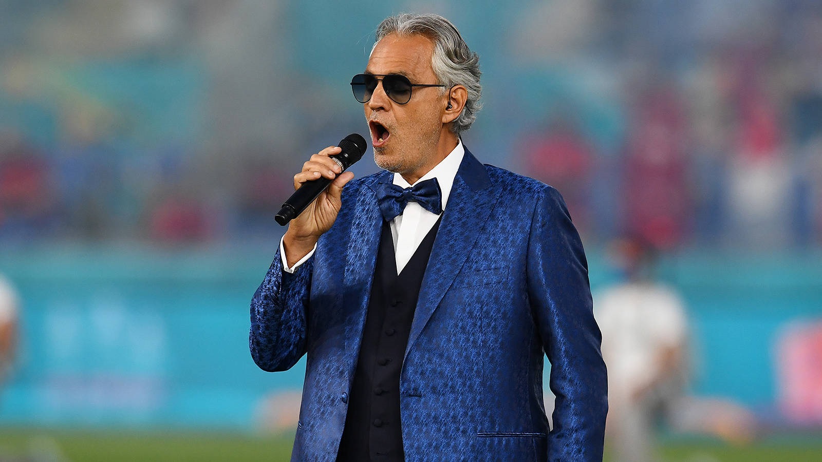 Blackfin Titanium Eyewear Spotted! Andrea Bocelli in Blackfin at